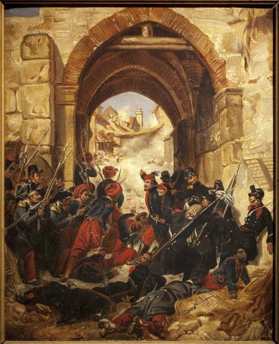 Taking of an Algerian casbah - Painting by Hugues Martin by Hugues Martin