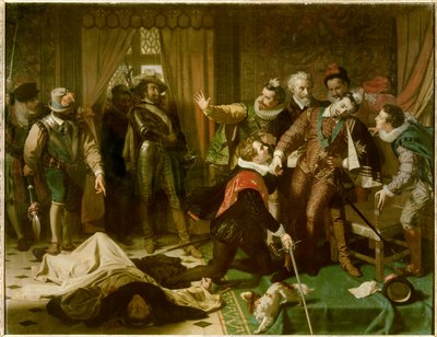 Assassination of Henry III by Jacques Clement by Hugues Merle