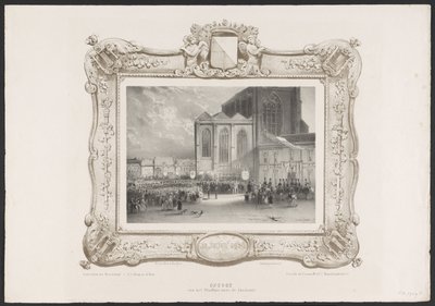 Procession from the Town Hall to the Academy Building, 1836 by Huib van Hove Bz