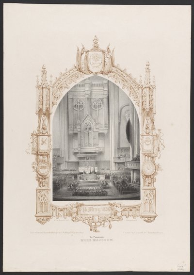 Promotion More Majorum, 1836 (Plates of the Celebration of the Second Centenary of the Utrecht University, 1836) by Huib van Hove Bz