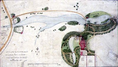 A Garden Plan for Gosfield Place, Essex by Humphry Repton