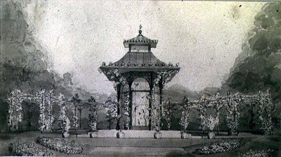 Design for an Aviary and Pergola in the Chinese Style by Humphry Repton
