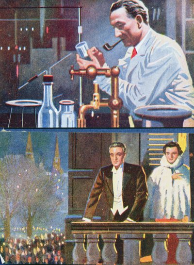 Albert von Szent-Gyorgyi in His Laboratory and Celebrating His Nobel Prize Win in 1937 by Hungarian School