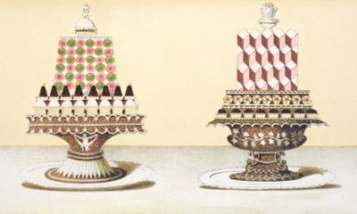 Design for the Presentation of Desserts, Illustration from a Hungarian Cookery Book on French Cooking, c.1880 by Hungarian School