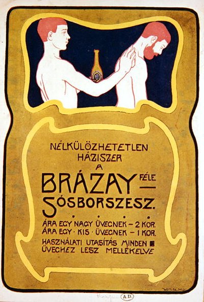 Hungarian advertisement for Eau de Toilette Brazay, c.1900 by Hungarian School