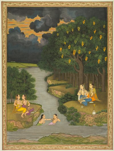 Women Enjoying the River at the Forest’s Edge by Hunhar II