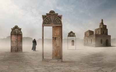 Ancient Doors Desert Journey by Hussain Buhligaha