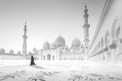 White Mosque Solitude by Hussain Buhligaha