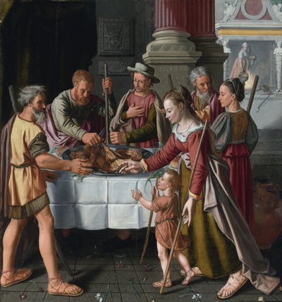 The First Passover Feast by Huybrecht Beuckeleer or Beuckelaer