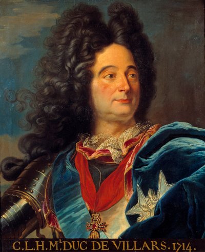 Portrait of Louis Claude Hector Duke of Villars (1714) by Hyacinthe (after) Rigaud