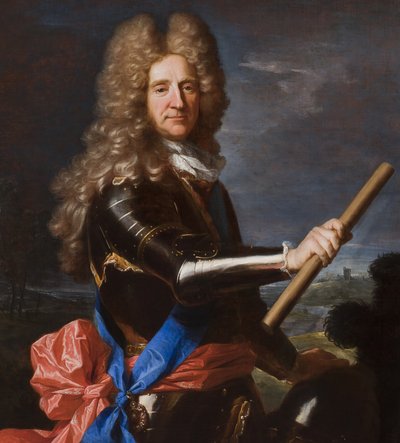 Detail of portrait of Hans Willem Bentinck, 1st Earl of Portland, 1699 by Hyacinthe Francois Rigaud