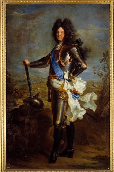Portrait of Louis XIV in Armor by Hyacinthe Francois Rigaud