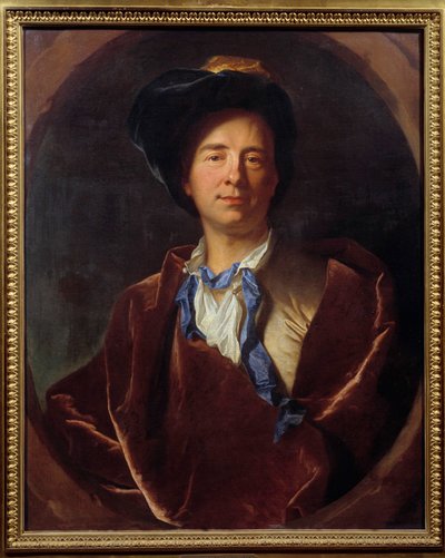 Portrait of Bernard Le Bouyer de Fontenelle, French writer by Hyacinthe Francois Rigaud