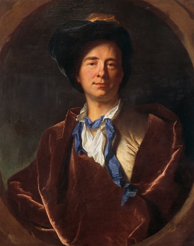 Portrait of Bernard Le Bovier de Fontenelle by Hyacinthe Francois Rigaud