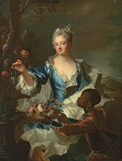Portrait of Hyacinthe-Sophie de Beschanel-Nointel, Marquise de Louville by Hyacinthe Francois Rigaud