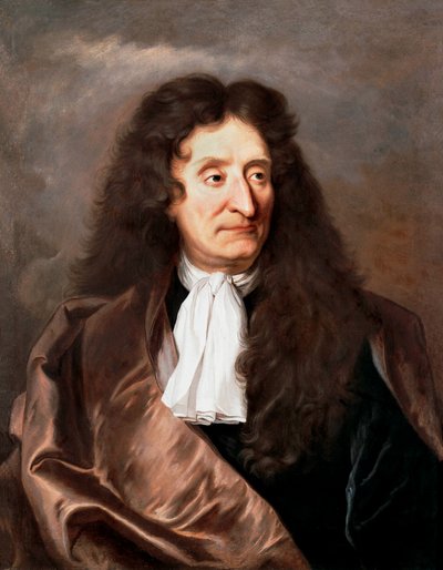 Portrait of Jean de La Fontaine by Hyacinthe Francois Rigaud