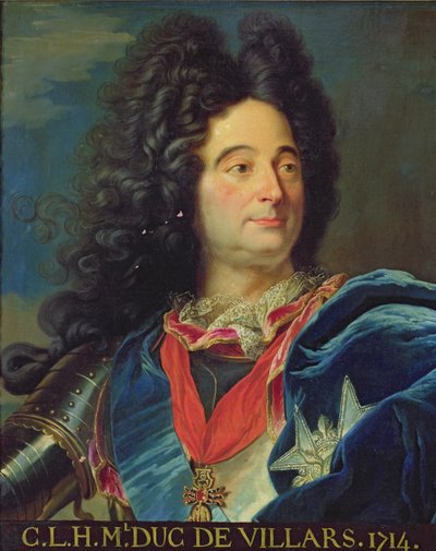 Portrait of Louis-Claude-Hector (1652-1734) Duke of Villars, 1714 by Hyacinthe Francois Rigaud