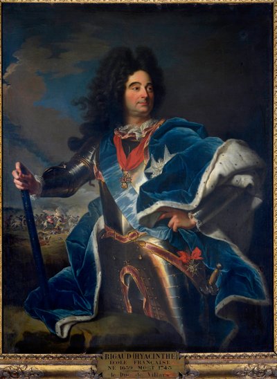 Portrait of Louis Claude Hector Duke of Villars, Marechal of France (1652-1734) with the Necklace of the Order of the Golden Fleece, ca. 1714 by Hyacinthe Francois Rigaud