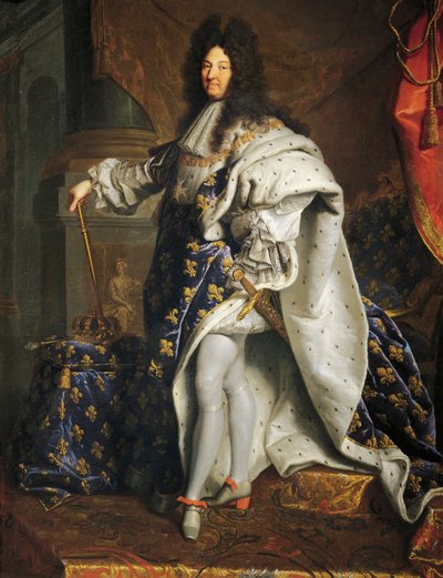 Portrait of Louis XIV of France, known as Louis the Great or the Sun King by Hyacinthe Francois Rigaud