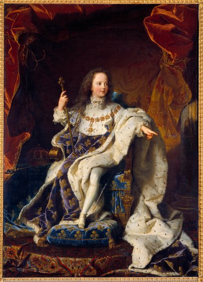 Portrait of Louis XV as a five-year-old child in sacred costume by Hyacinthe Francois Rigaud