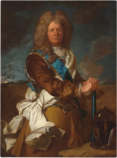 Portrait of Sebastien Le Prestre, Marquis de Vauban, Marechal de France, wearing the order of Saint Esprit by Hyacinthe Francois Rigaud