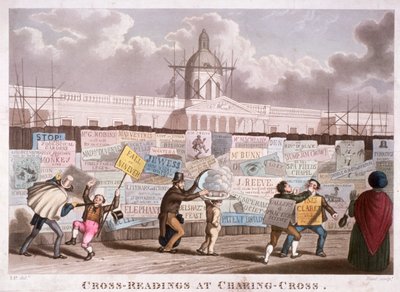 Cross-readings at Charing-Cross, London, 1835 by IP