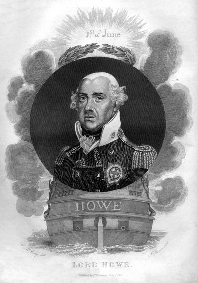Admiral Richard Howe, 1st Earl Howe, English Admiral by I. Brown