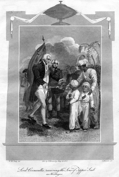 Lord Cornwallis Receiving the Sons of Tippoo Saib as Hostages by I. Brown