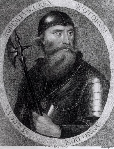 Portrait of King Robert I of Scotland engraved by E.Harding, 1 November 1797 by I Herbert