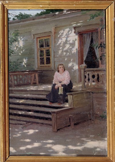 At the Porch by Iakov Kalinichenko