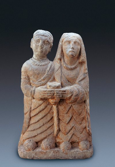 Couple bringing an offering by Iberian