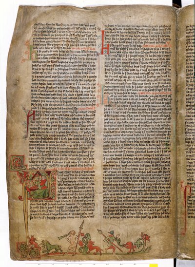 Baptism of King Olaf Tryggvason, from Flateyjarbok (The Book of Flatey), late 14th century by Icelandic School