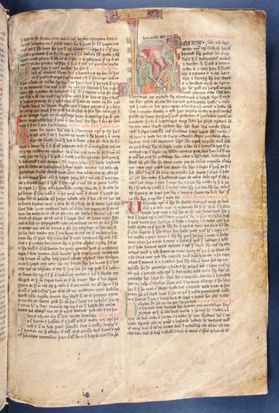 The beginning of The Tale of Halfdan the Black, from Flateyjarbok (The Book of Flatey), late 14th century by Icelandic School