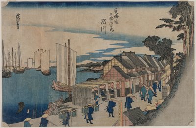 Shinagawa from the series Fifty-three Stations of the Tokaido by Ichiryusai Hiroshige II