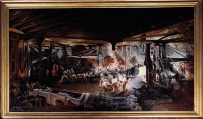 Forging with a drummer hammer by Ignace Francois Bonhomme