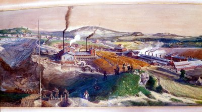 Industrial Landscape in the Blanzy Coal Field, Saone-et-Loire by Ignace Francois Bonhomme