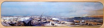 Industrial Landscape in the Blanzy Coal Field under Snow, Saone-et-Loire by Ignace Francois Bonhomme