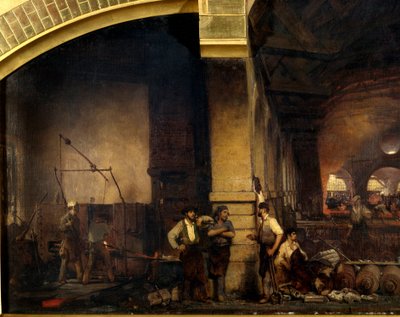 Metallurgy: The Great Forge of Fourchambault (Detail) by Ignace Francois Bonhomme