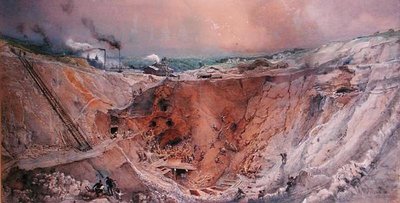 Opencast Mining at Vieille Montagne, Saone et Loire, c.1854 by Ignace Francois Bonhomme