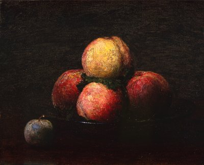 Still Life of Peaches and Plums by Ignace Henri Jean Fantin Latour