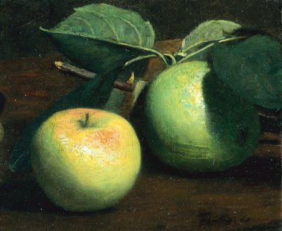 Two apples by Ignace Henri Jean Fantin Latour