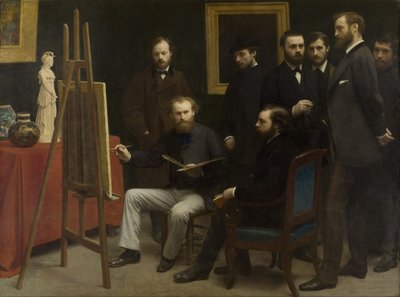 A Studio at Les Batignolles by Ignace Henri Jean Fantin Latour