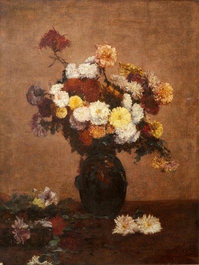 Flowers in a Vase by Ignace Henri Jean Fantin Latour