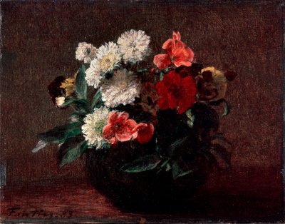 Flowers in an Earthenware Vase, 1883 by Ignace Henri Jean Fantin Latour