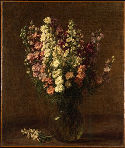 Larkspur, 1887 by Ignace Henri Jean Fantin Latour