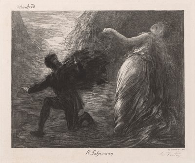 Manfred and Astarté, 1879 by Ignace Henri Jean Fantin Latour