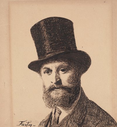 Portrait of Manet, 1867 by Ignace Henri Jean Fantin Latour