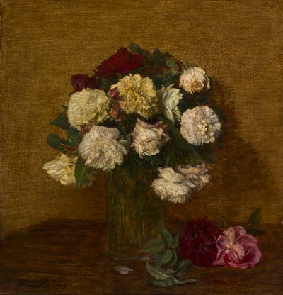 Roses in a Vase, 1878 by Ignace Henri Jean Fantin Latour