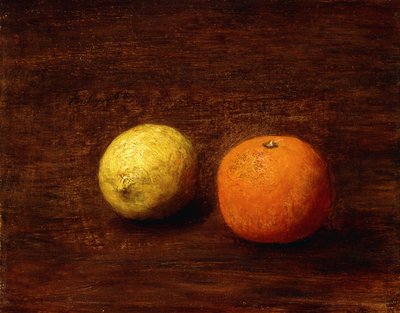 Still Life, Lemon and Orange by Ignace Henri Jean Fantin Latour