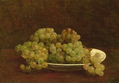 Still Life of Grapes, 1890 by Ignace Henri Jean Fantin Latour